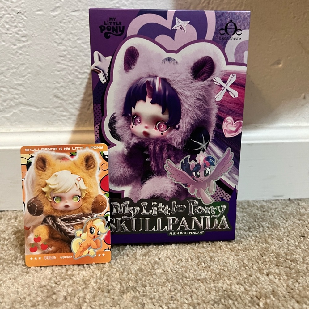 My Little Pony Skullpanda Plush Pendant with Purple and White